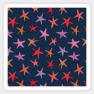 Starfishes in deep ocean Sticker